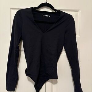 Abercrombie & fitch Black Long Sleeve Bodysuit